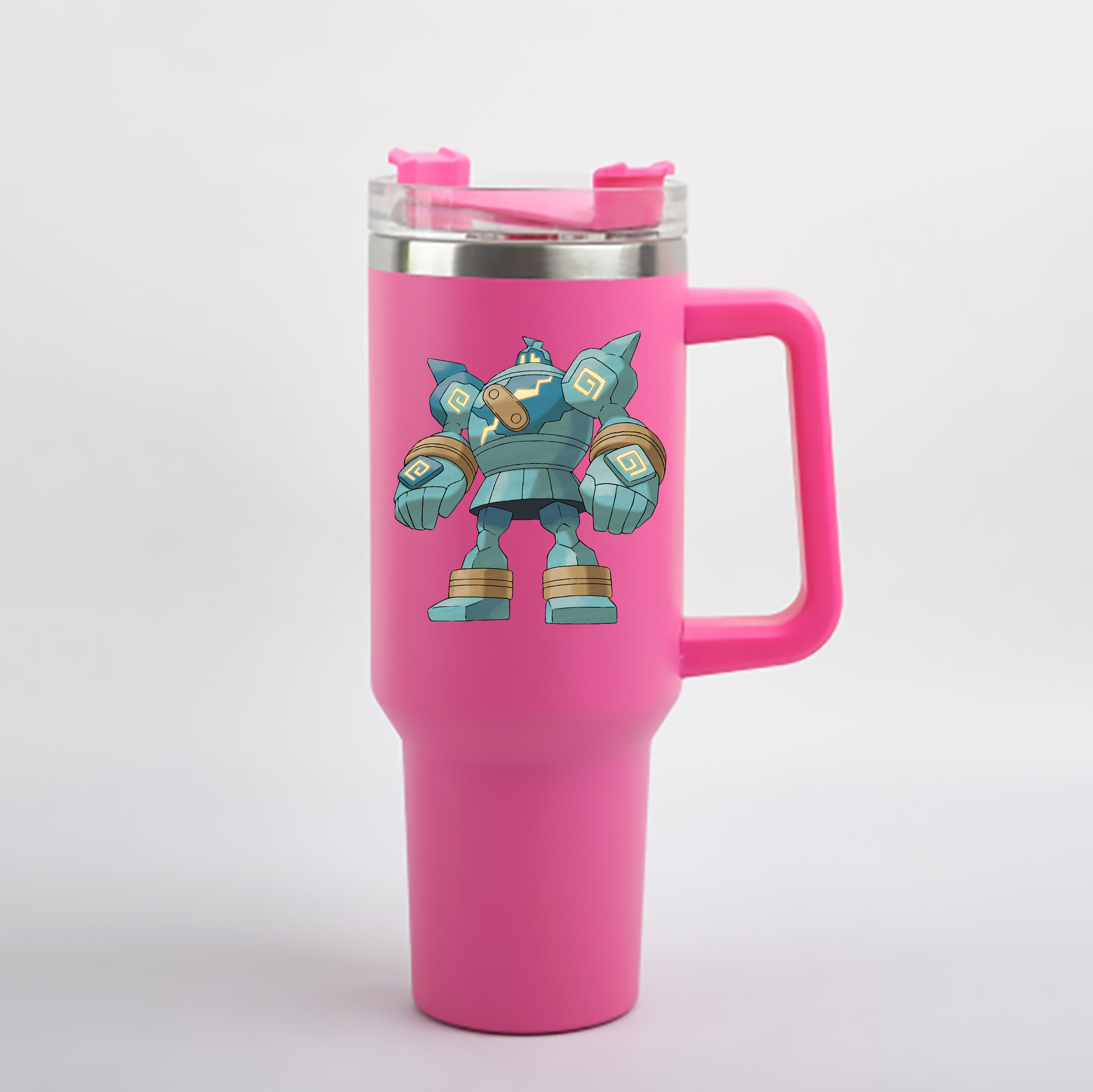 （画像用） ポケットモンスター Pokémon 1200mL車用タンブラー - クリスタルステッカー（プラスチックストロー付き）